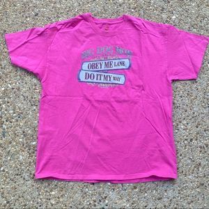 Big Dog Mom I Live at the Corner of Obey Me Lane Do It My Way Lane Shirt Size XL